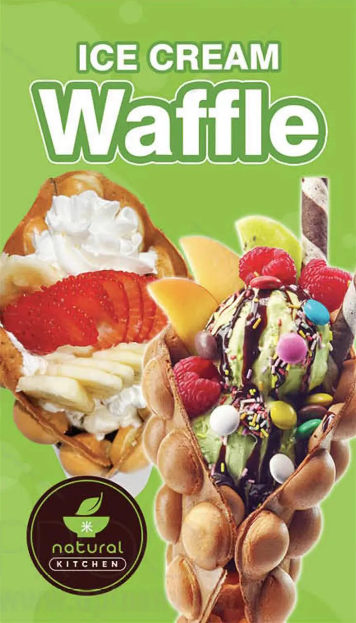 Ice cream waffle at Natural Kitchen Wilton, a Fast Casual Restaurant in Wilton
