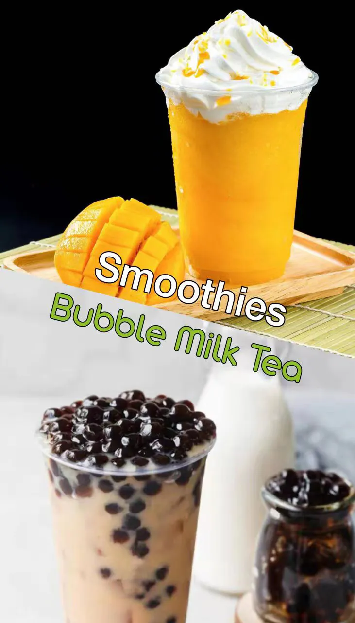Bubble Milk Tea & Mango Smoothie at Natural Kitchen Wilton, a Fast Casual Restaurant in Wilton